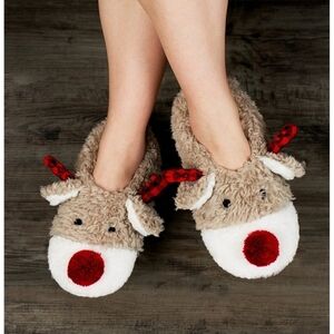 🆕️🦌 MOOSE/REINDEER SHERPA LINED SLIPPERS - ADULT🦌